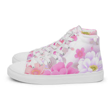 Load image into Gallery viewer, Women’s high top Floral canvas shoes