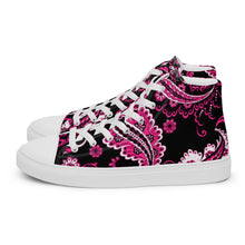 Load image into Gallery viewer, Women’s high top Paisley canvas shoes