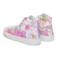 Load image into Gallery viewer, Women’s high top Floral canvas shoes