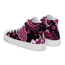 Load image into Gallery viewer, Women’s high top Paisley canvas shoes