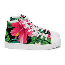Load image into Gallery viewer, Women’s high top Hawaiian canvas shoes