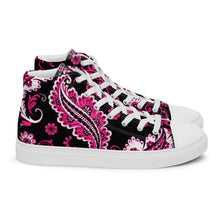 Load image into Gallery viewer, Women’s high top Paisley canvas shoes