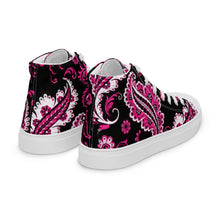 Load image into Gallery viewer, Women’s high top Paisley canvas shoes