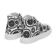 Load image into Gallery viewer, Women’s high top White Paisley canvas shoes