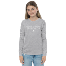 Load image into Gallery viewer, Catch-A-Dream Youth long sleeve tee (White Wordmark)