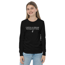 Load image into Gallery viewer, Catch-A-Dream Youth long sleeve tee (White Wordmark)