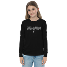 Load image into Gallery viewer, Catch-A-Dream Youth long sleeve tee (White Wordmark)