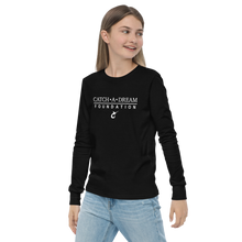 Load image into Gallery viewer, Catch-A-Dream Youth long sleeve tee (White Wordmark)