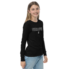 Load image into Gallery viewer, Catch-A-Dream Youth long sleeve tee (White Wordmark)