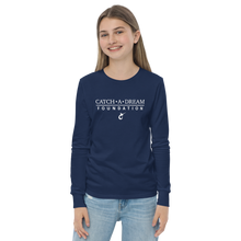 Load image into Gallery viewer, Catch-A-Dream Youth long sleeve tee (White Wordmark)