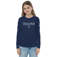 Load image into Gallery viewer, Catch-A-Dream Youth long sleeve tee (White Wordmark)