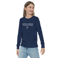Load image into Gallery viewer, Catch-A-Dream Youth long sleeve tee (White Wordmark)