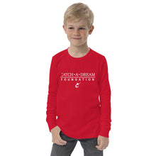 Load image into Gallery viewer, Catch-A-Dream Youth long sleeve tee (White Wordmark)