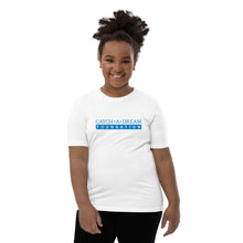 Load image into Gallery viewer, Catch-A-Dream Youth Short Sleeve (Blue Wordmark)