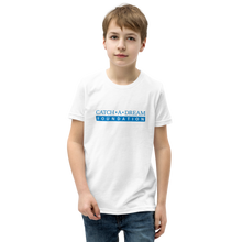 Load image into Gallery viewer, Catch-A-Dream Youth Short Sleeve (Blue Wordmark)