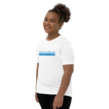 Load image into Gallery viewer, Catch-A-Dream Youth Short Sleeve (Blue Wordmark)