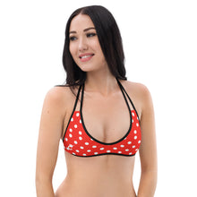 Load image into Gallery viewer, Bikini Top Polka Red/White
