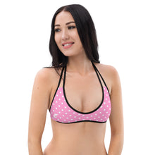 Load image into Gallery viewer, Bikini Top Polka Pink/White
