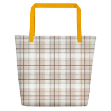 Load image into Gallery viewer, Beach Bag O&#39;Lo Plaid Beige
