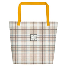 Load image into Gallery viewer, Beach Bag O&#39;Lo Plaid Beige
