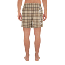 Load image into Gallery viewer, Men&#39;s Athletic Long Shorts O&#39;Lo Brown Plaid
