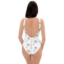 Load image into Gallery viewer, One-Piece Swimsuit Palm Tree (White)
