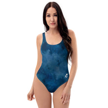 Load image into Gallery viewer, One-Piece Swimsuit Water Color (Dark Blue)
