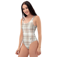Load image into Gallery viewer, One-Piece Swimsuit O&#39;Lo Plaid Beige

