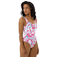 Load image into Gallery viewer, One-Piece Swimsuit Pink Marble
