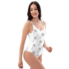 Load image into Gallery viewer, One-Piece Swimsuit Palm Tree (White)
