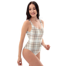 Load image into Gallery viewer, One-Piece Swimsuit O&#39;Lo Plaid Beige
