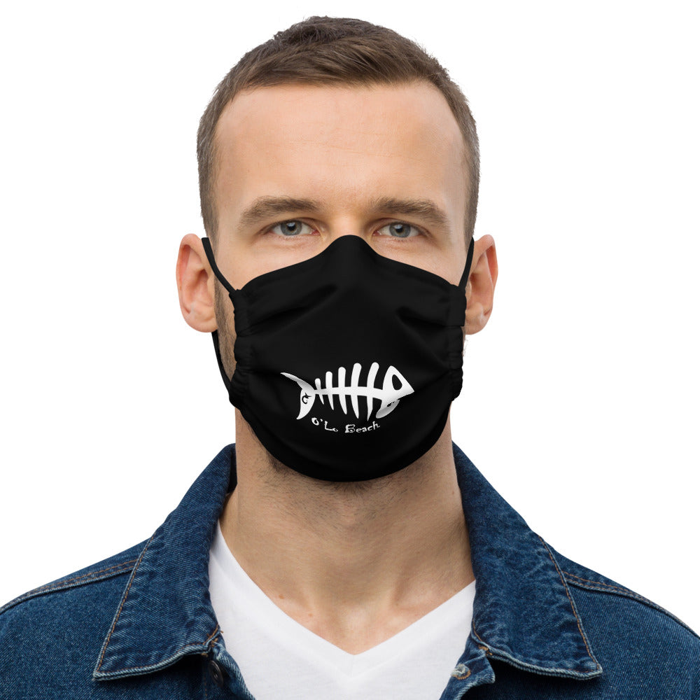 Premium face mask Fish Bone (Black)