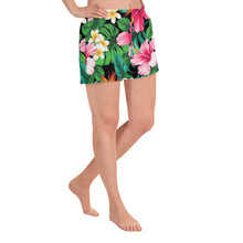 Load image into Gallery viewer, Women&#39;s Athletic Short Hibiscus Shorts
