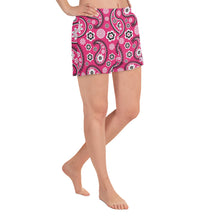 Load image into Gallery viewer, Women&#39;s Athletic Short Pink Paisley Shorts
