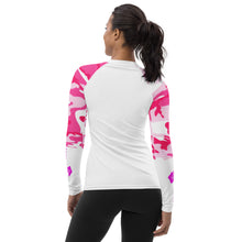 Load image into Gallery viewer, Women&#39;s Rash Guard Pink Camo (White)

