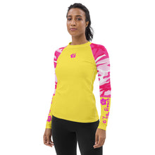 Load image into Gallery viewer, Women&#39;s Rash Guard Pink Camo (Yellow)
