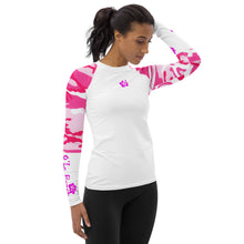 Load image into Gallery viewer, Women&#39;s Rash Guard Pink Camo (White)

