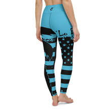 Load image into Gallery viewer, Yoga Leggings American Palm (Blue)
