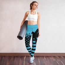 Load image into Gallery viewer, Yoga Leggings American Palm (Blue)
