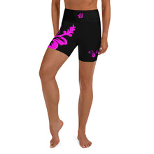 Load image into Gallery viewer, Yoga Shorts Hibiscus (Black)
