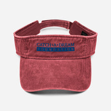 Load image into Gallery viewer, Catch-A-Dream Denim visor (Blue Wordmark)
