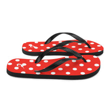 Load image into Gallery viewer, Flip-Flops Polka Red/White
