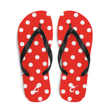 Load image into Gallery viewer, Flip-Flops Polka Red/White
