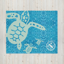 Load image into Gallery viewer, Throw Blanket Sea Turtle
