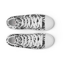 Load image into Gallery viewer, Women’s high top White Paisley canvas shoes
