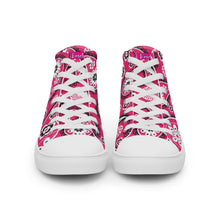 Load image into Gallery viewer, Women’s high top  Pink Paisley canvas shoes
