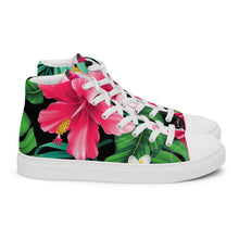 Load image into Gallery viewer, Women’s high top Hawaiian canvas shoes
